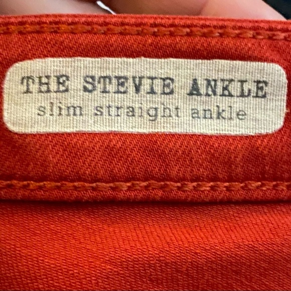 Adriano Goldschmied AG The Stevie Ankle Slim Straight Rust Jeans 29R - Picture 7 of 11